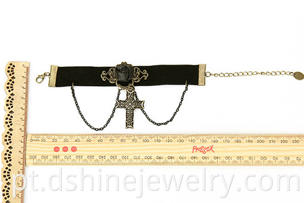 Cross Pendant Chain Tassel Bracelet